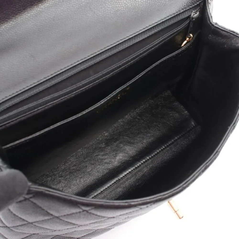Chanel Caviar Skin Matelasse Top Handle Bag